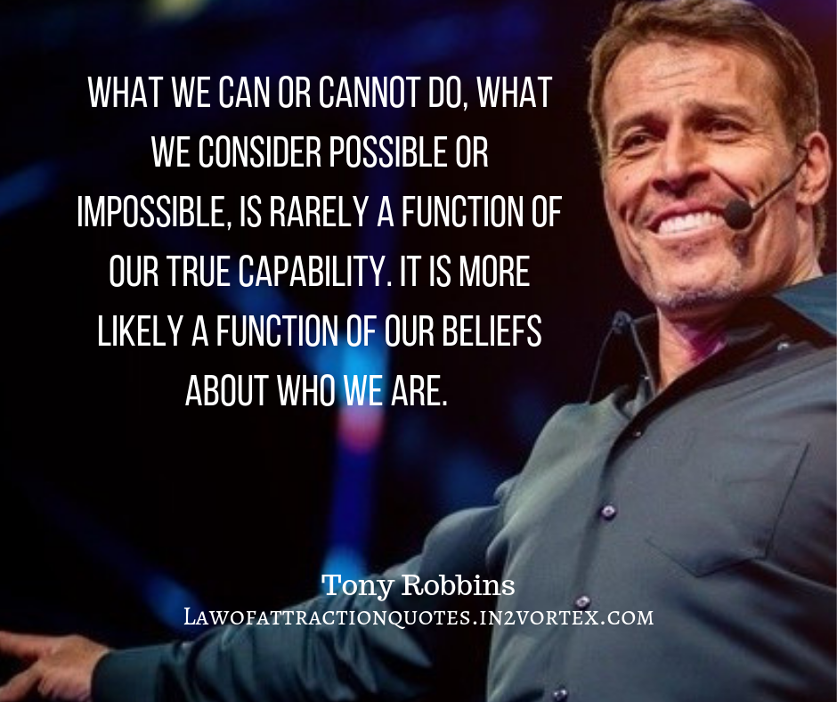 What we can or cannot do, what we consider possible or impossible